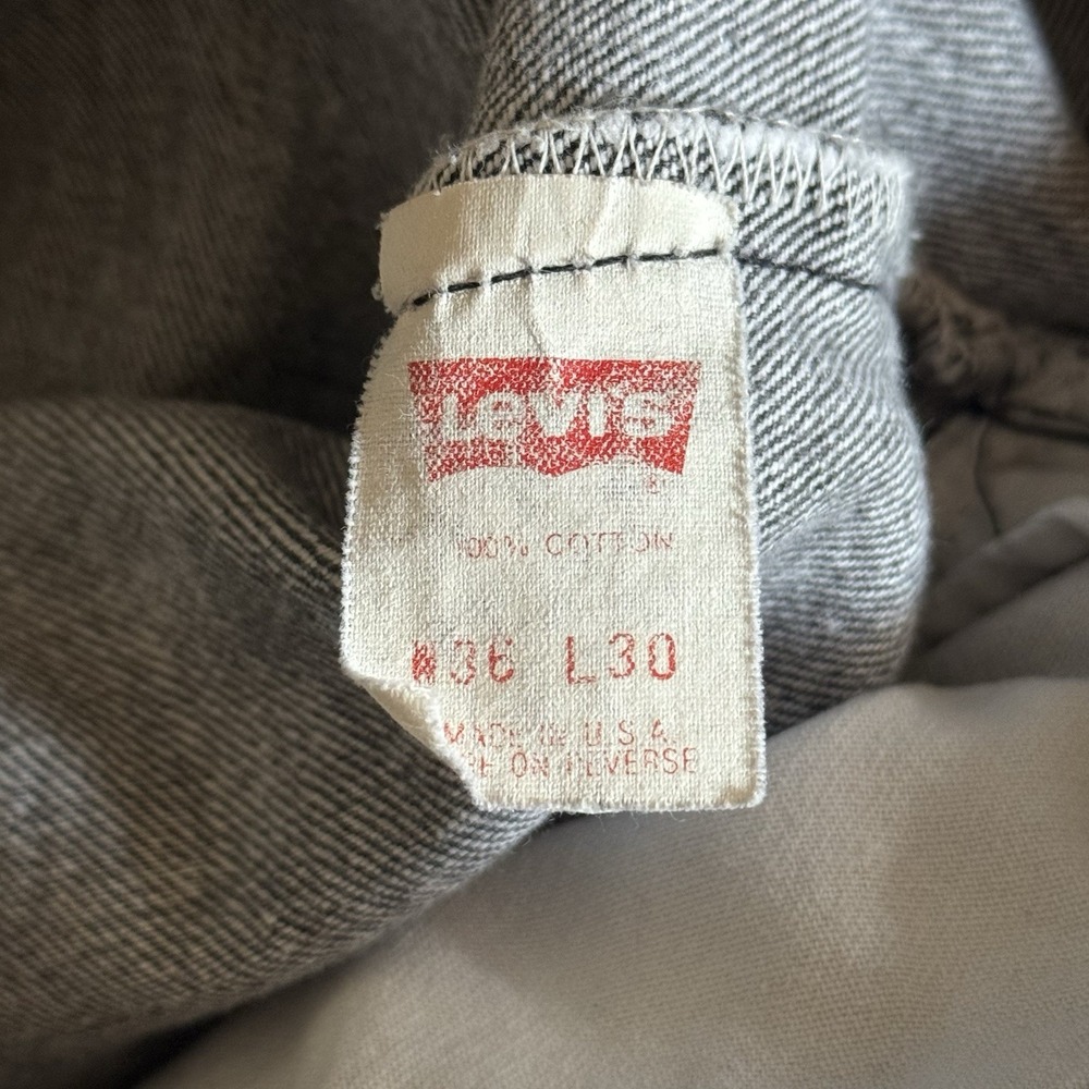 Vintage Levis 501xx Jeans Mens 36x30 (33x30) Black Acid Wash 80s Made in USA - Picture 6 of 14